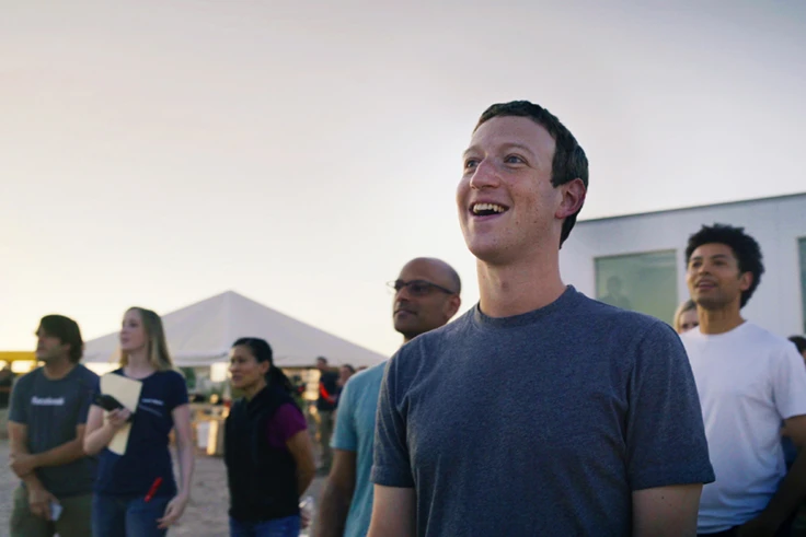 Facebook CEO Mark Zuckerberg watches on as Aquila takes to the skies