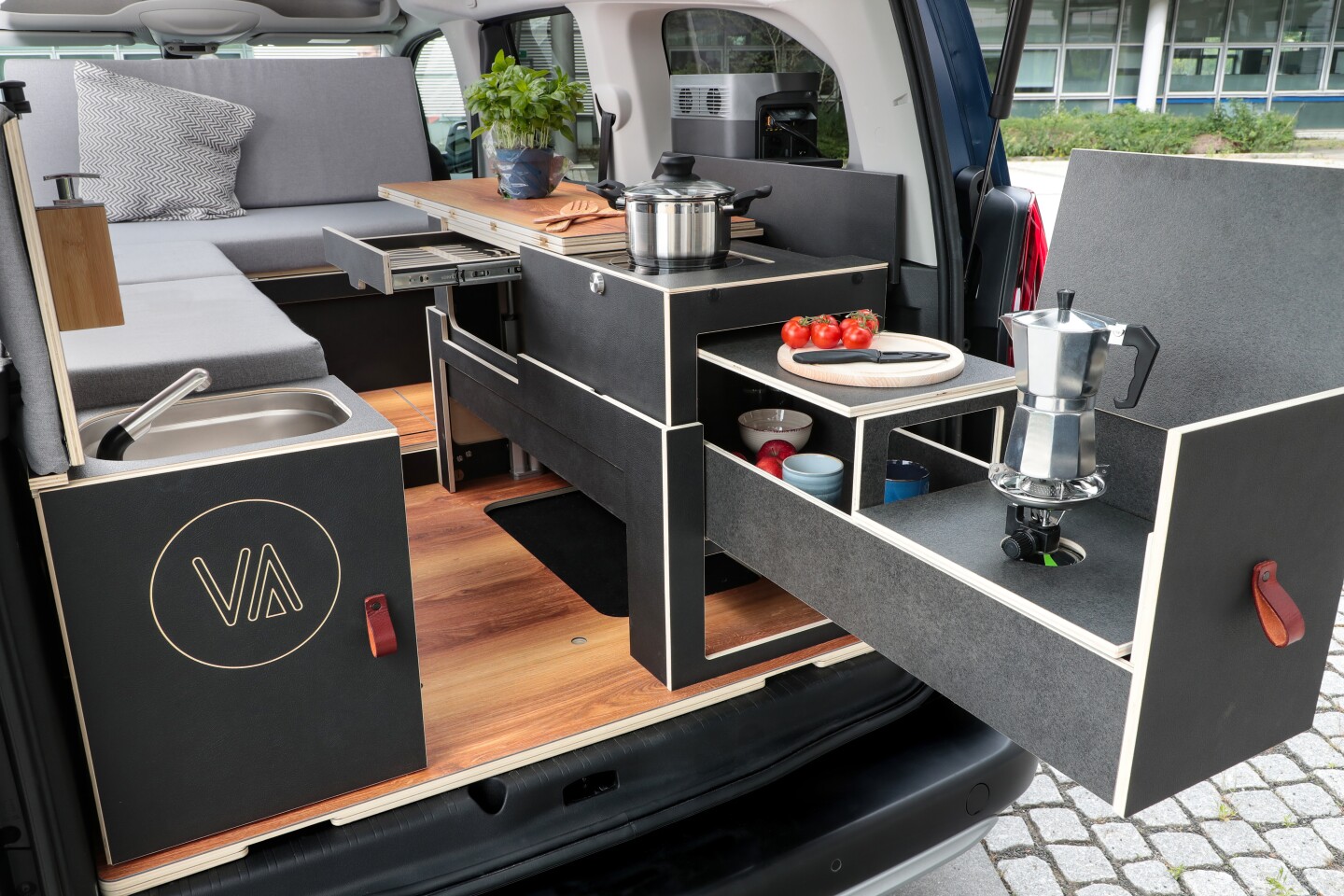 The e-Vanderer's multifunctional interior layout is among the nicest, smartest we've seen in such a small van