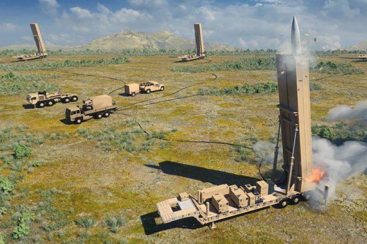 Artist's concept of a Dark Eagle battery in operation