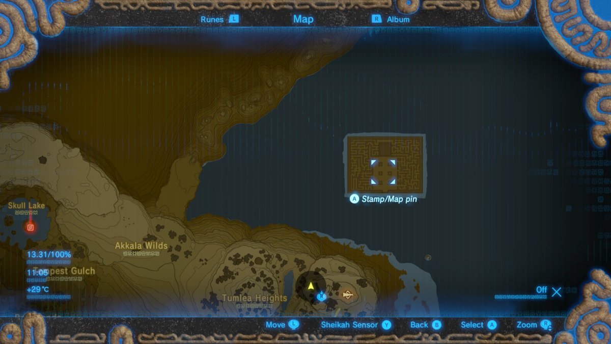 The Labyrinth stands out on the map.