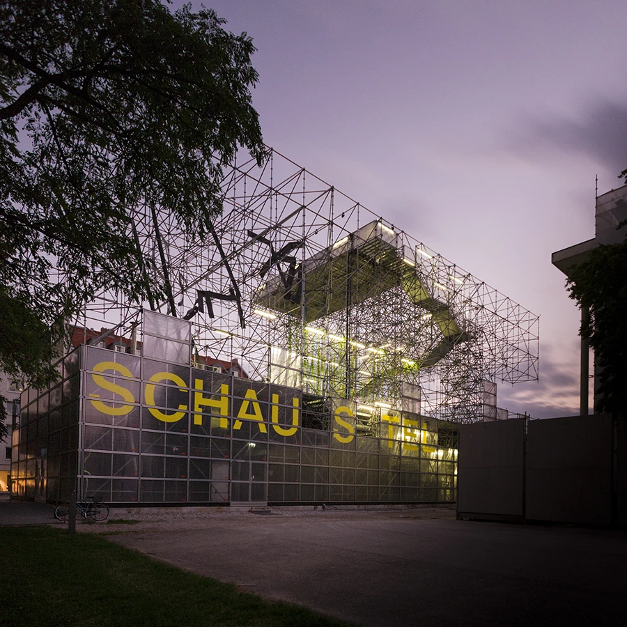 The ground floor of Schaustelle contains a large exhibition space (Photo: Photographs of Architecture)
