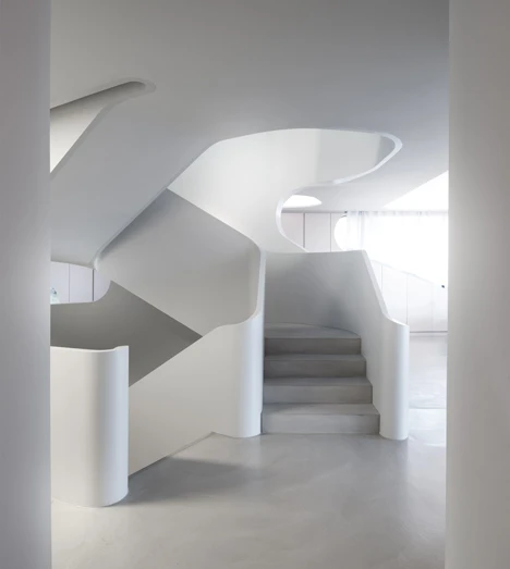 One of the stairways inside the OLS House