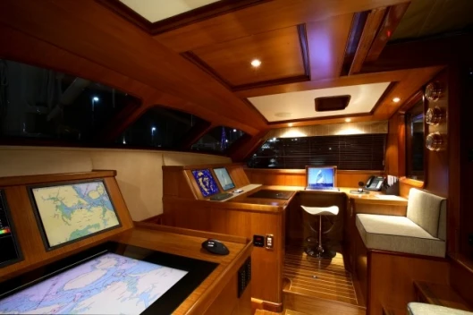 Room with a view ... captain and crew have all the latest technology at their fingertips