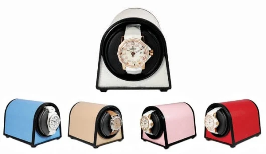 The Orbita Sparta Mini is a compact single-watch winding device that is both affordable and stylish