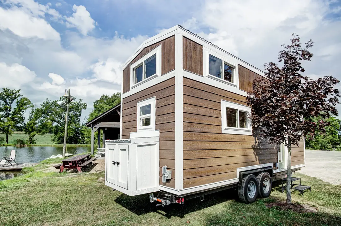 The Clover is clad in lapped smart siding