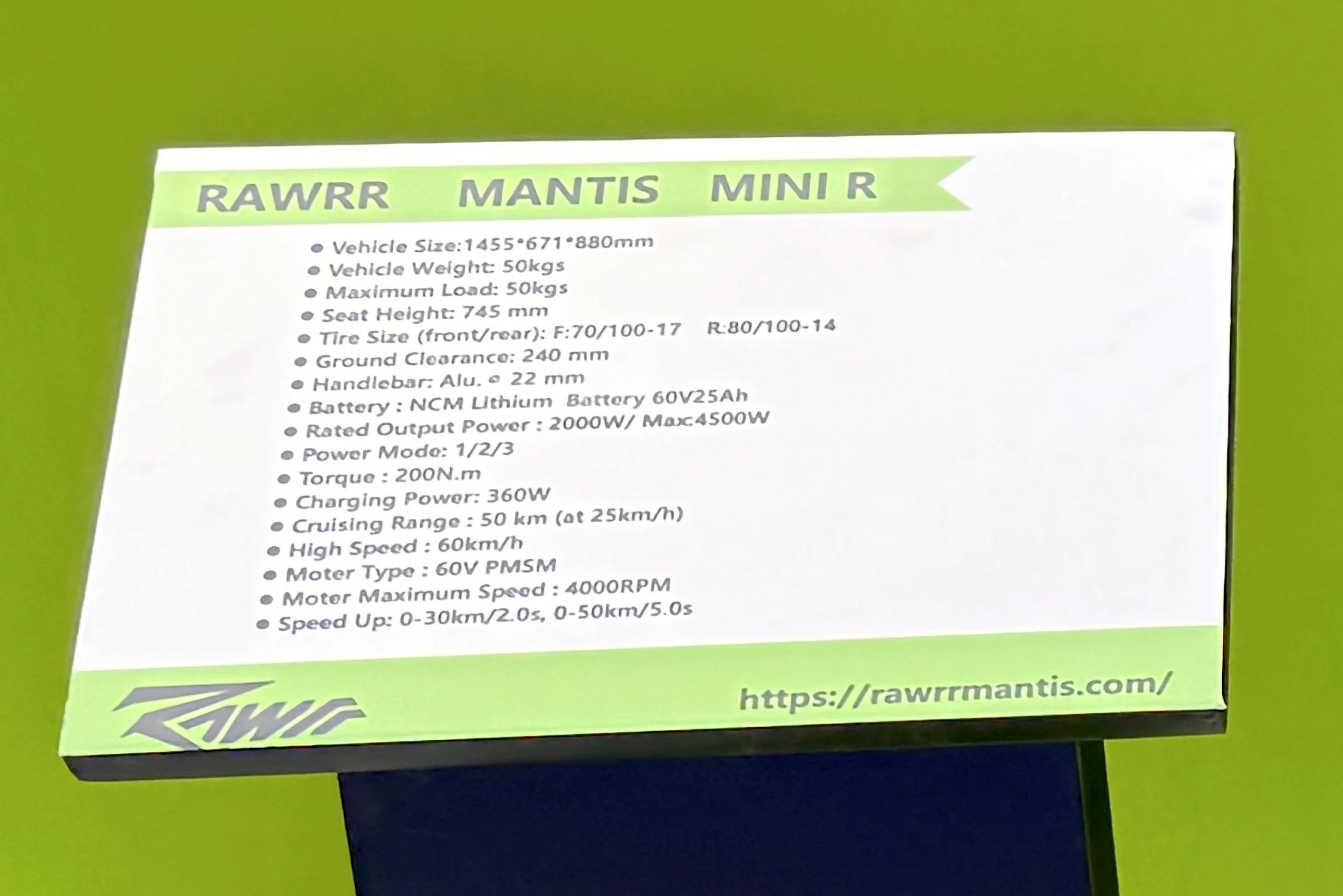 RawRR's new "wheelie helper" will be available prior to Christmas.