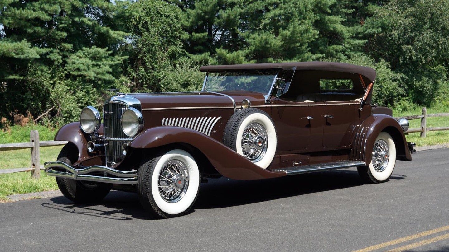 2018 Monterey Car Week Auction Report | 1936 Duesenberg Model JN LWB Tourster | Estimate: from $750,000 to $950,000 | Failed to reach reserve price. High bid: $680,000 | Auction: Worldwide | Lot 57 | Official Description