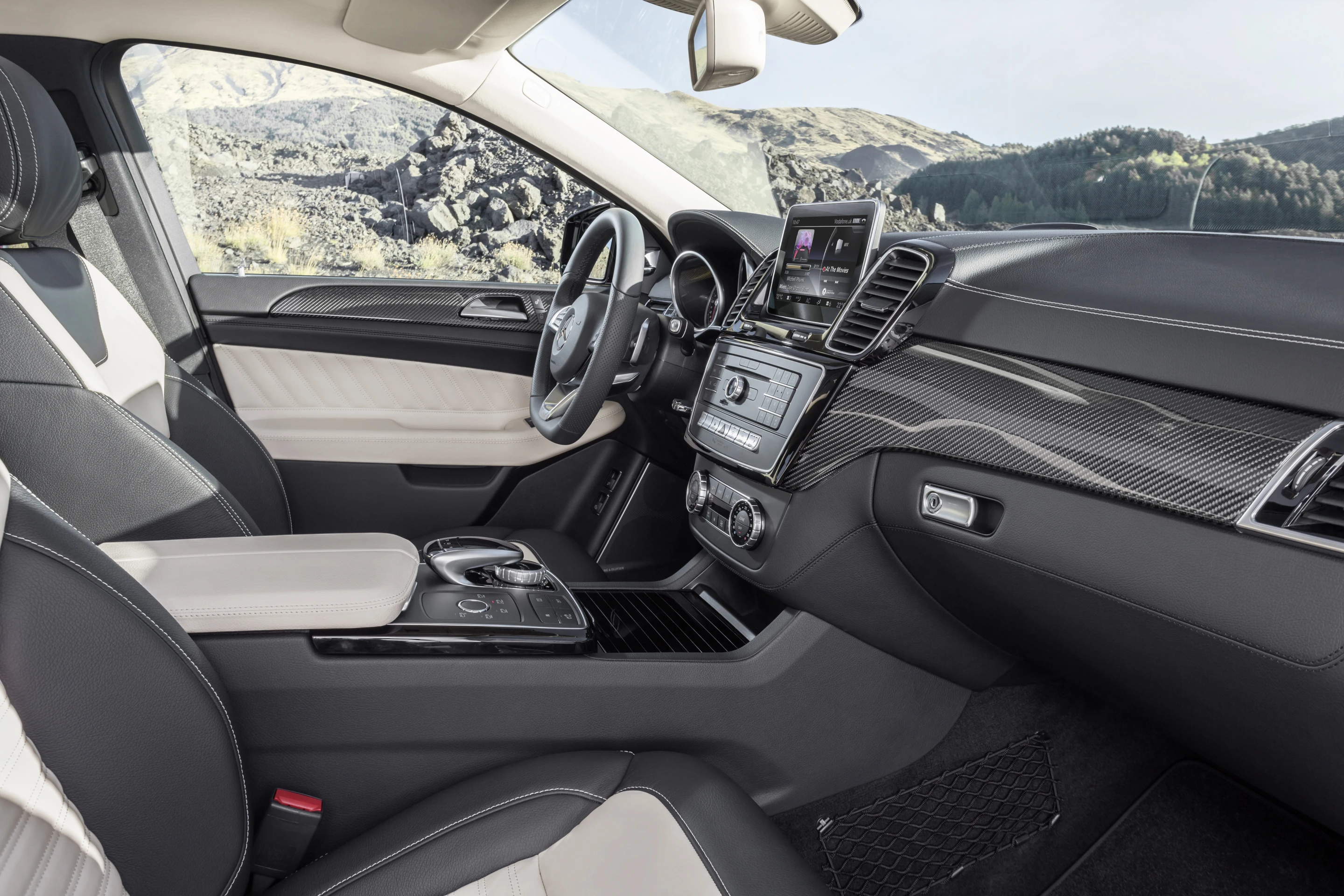 Inside, the GLE Coupe features the same COMAND screen that appears in all other recent Mercedes cars