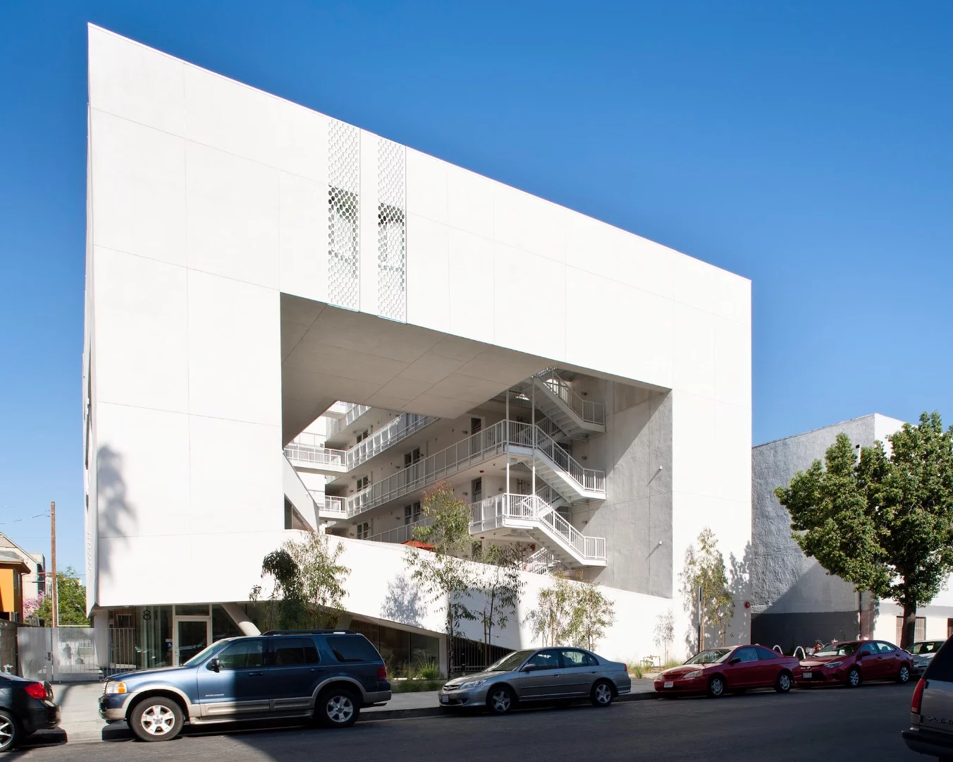 The Six was designed by Brooks + Scarpa and is certified LEED Platinum (a green building code)