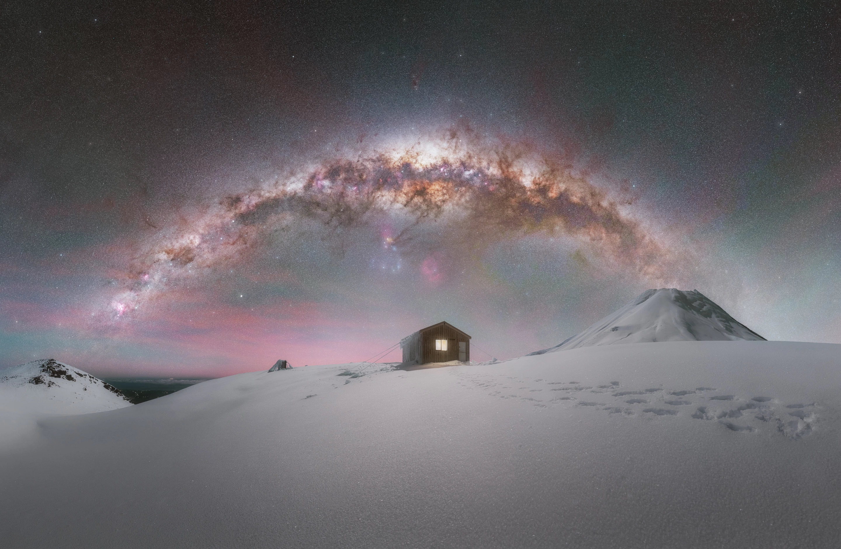 Astro Landscape Winner: Kavan Chay – "Egmont National Park, New Zealand." Chay's magical shot of the Milky Way over a volcanic snowfield won for its perfect harmony between earth and sky