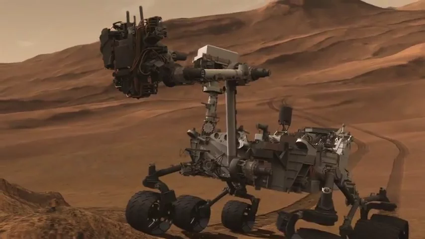 Artist's concept of Curiosity showing turret (Image: NASA/JPL-Caltech)