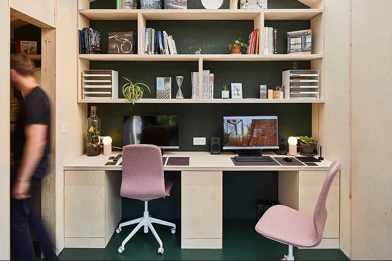 The simple design elements of the interior space have been crafted to create a modern and sophisticated working space