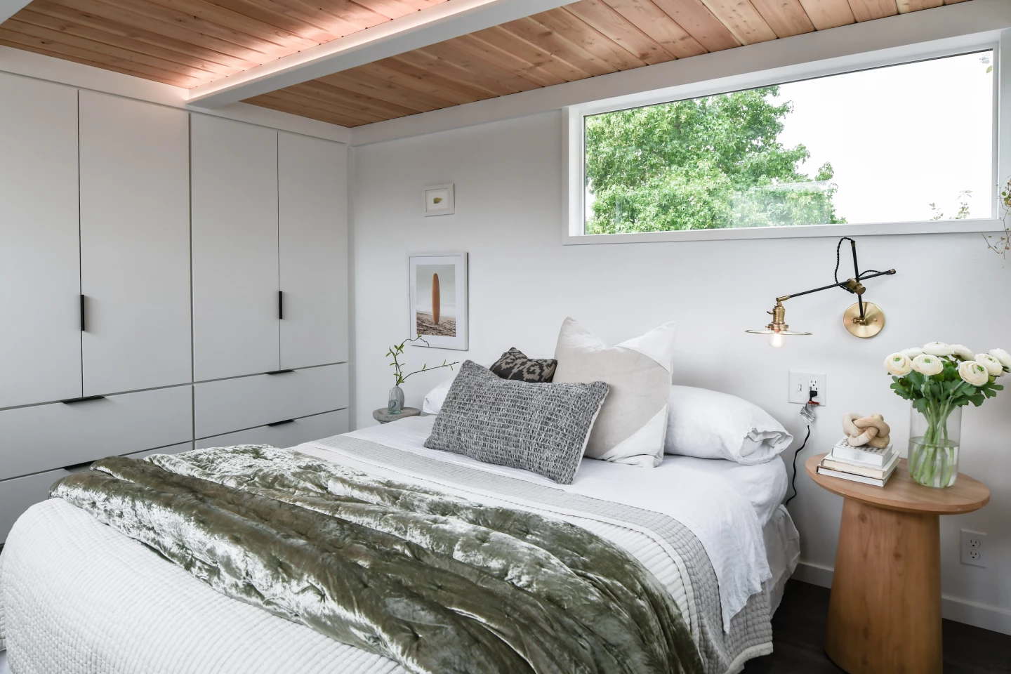 The Urban Park Max's master bedroom is located downstairs and has ample headroom to stand upright