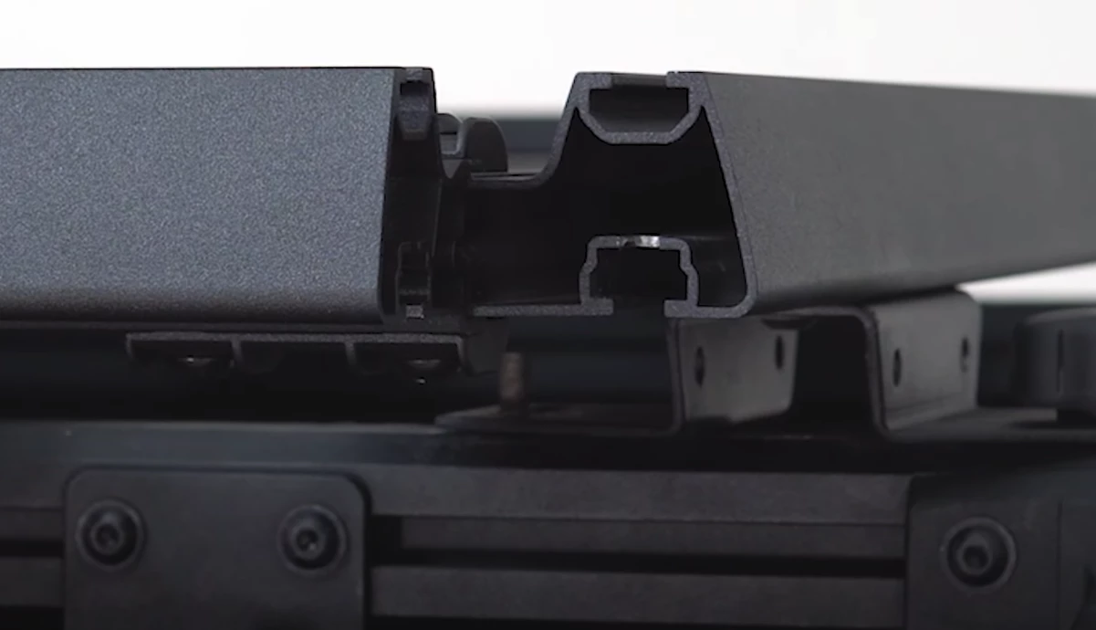 Interior channels allow for clean wiring for those mounting lights or other electrical components on the rack