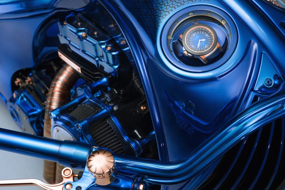 Commissioned by Swiss watch retailer Bucherer, the Harley Davidson Blue edition costs $1.9 million