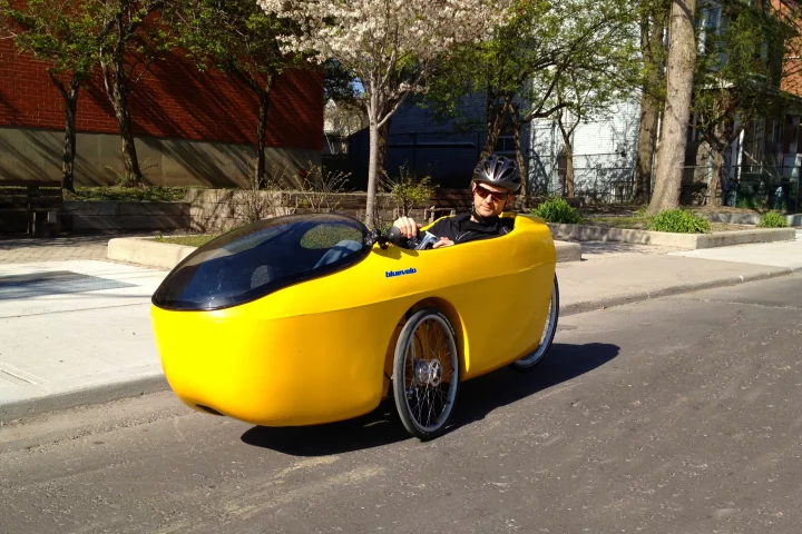 The Hornet is a new velomobile that is designed around an included electric-assist motor