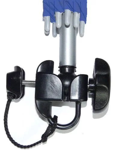 The LoungePac's 360-degree umbrella mount