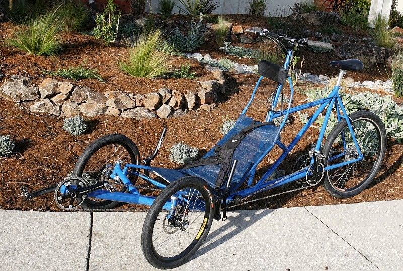 Dave and Rob Thompson's recumbent/upright trike (Photo: Dave Thompson)