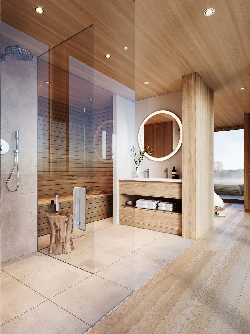 The Naturecrusier and Waerloft feature a luxury bathroom complete with sauna, shower and separate toilet