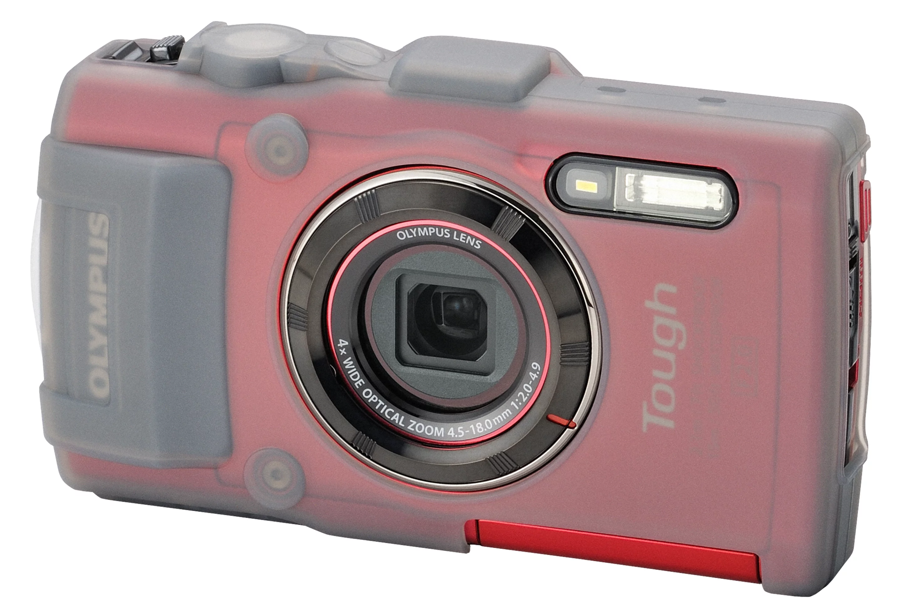 The Olympus Stylus Tough TG-4 is compatible with the optional CSCH-122 Silicon Jacket