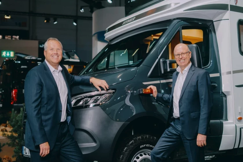 Thor CEO Bob Martin (left) and Erwin Hymer Group CEO Martin Brandt