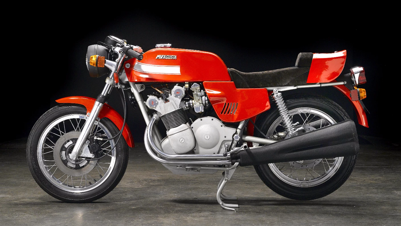 This 1977 MV Agusta 750S America is one of approximately 540 Americas made. It has only 41 miles on the odometer and has been preserved in museum quality storage. It is expected to sell for US$120,000 to $140,000