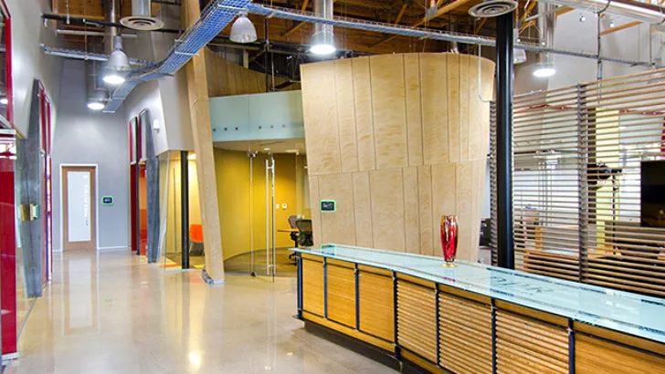 The building received LEED-NC Platinum certification, and a Net-Zero Energy certification (Photo: Gregg Mastorakos)