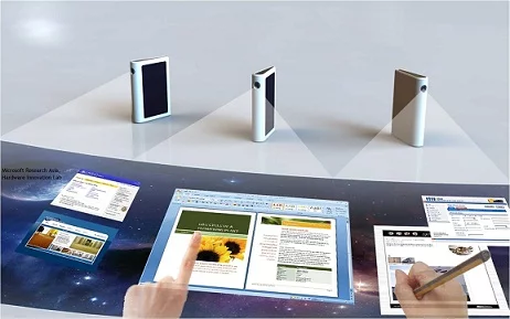 Mobile Surface would allow users 3-D spatial as well as "physical touch" interaction with the device