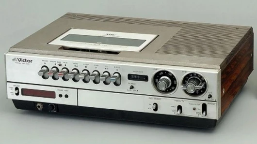 The first VHS video recording machine