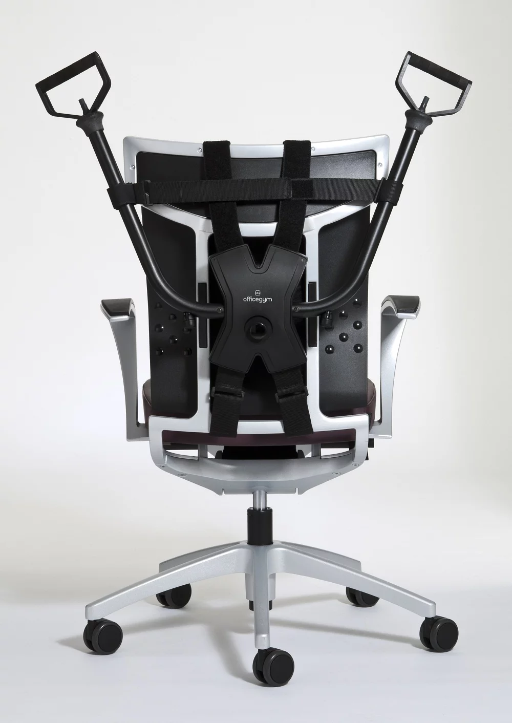 OfficeGym attached to a chair and ready for use