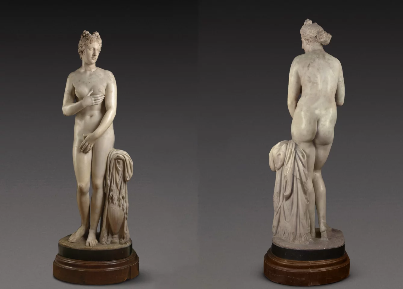 This Marble Figure of the Capitoline Aphrodite, Roman Imperial, 1st/2nd Century A.D. sold for £18,582,000 ($24,619,292) at Sotheby's on 7 December 2021
