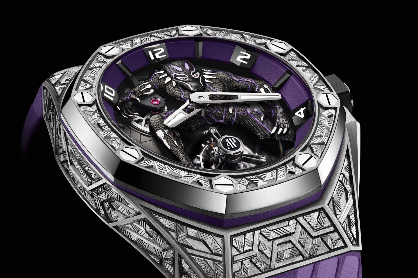 This 2021 Audemars Piguet Royal Oak Concept Black Panther Flying Tourbillon sold for $5,200,000 at private Audemars Piguet function on 10 April 2021