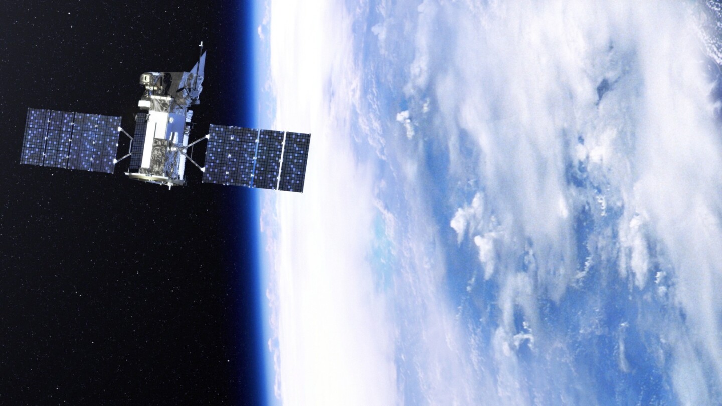 An artist's concept of the Glory satellite