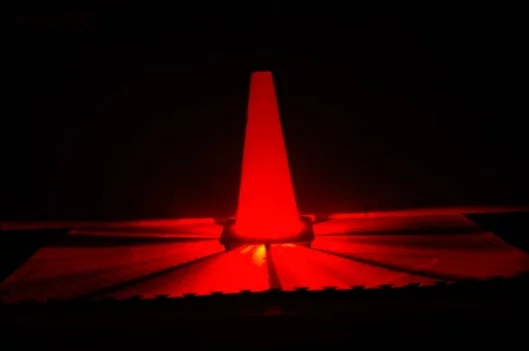 PowerFlare PF-200 can be inserted into traffic cones for route marking