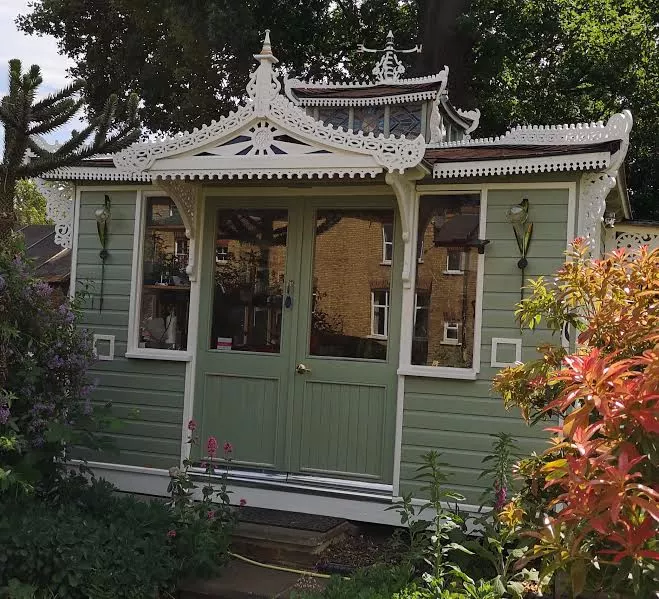 Lok Down, by Michael Roberts, is primarily used as a workshop for repairing old clocks, but is also a home office and studio. It was created by Roberts following his retirement from London's Goldsmiths College, where he taught metalwork and carpentry to the likes of artist Damien Hirst and British director Steve McQueen. The project is a finalist in the Lockdown - New Build category