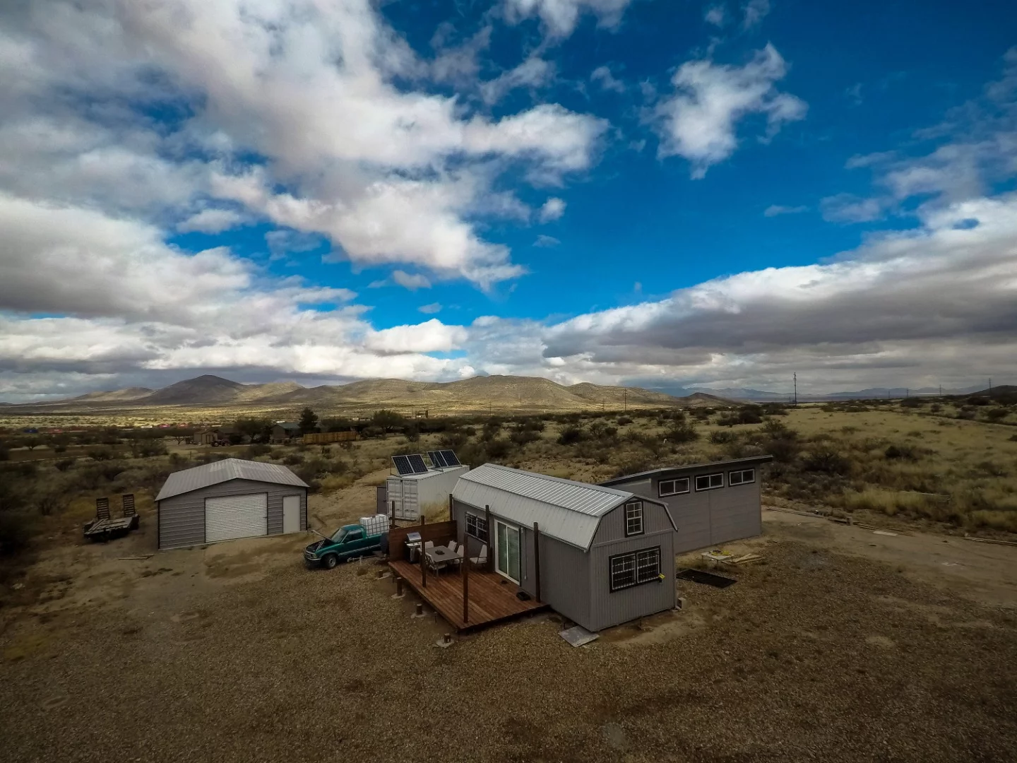 Custom tiny home compound, completely off grid.