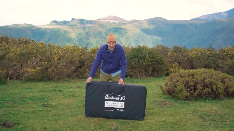 MiniB camper kit packed up and ready for a vehicle
