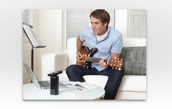 The Logitech Broadcaster Wi-Fi Webcam works with a Mac's built-in webcam