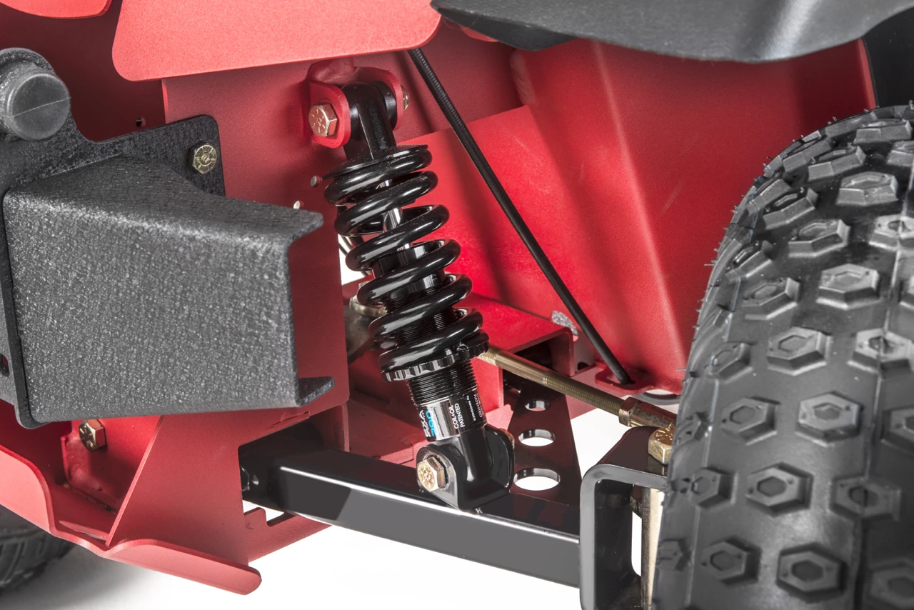 The Ripper ATV features independent front suspension with adjustable shocks