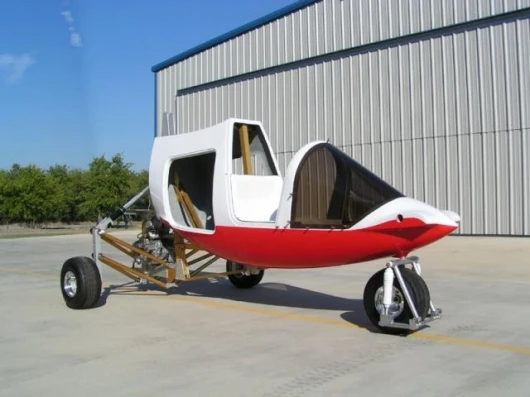 The prototype 2-seater Sky Cycle under construction.