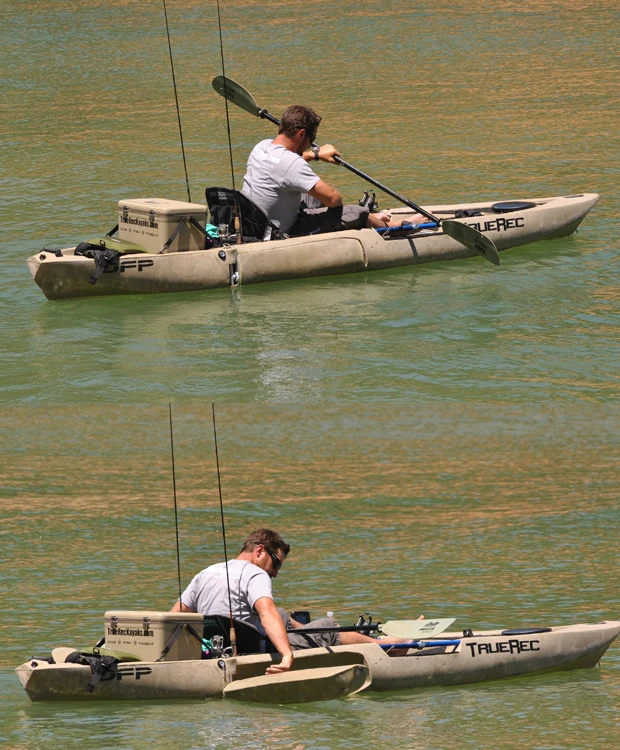 The DFP, with and without its pontoons in use