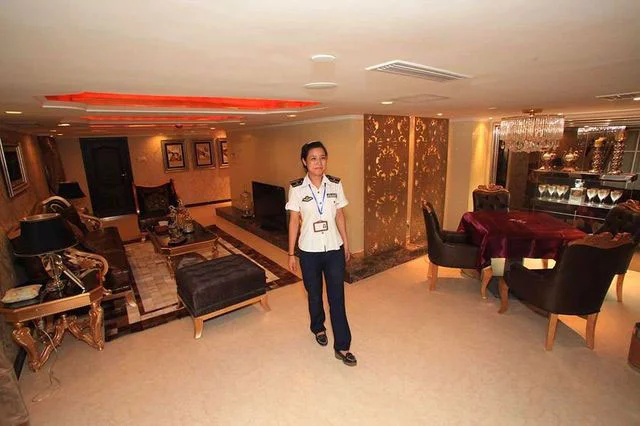 Onboard the Tianjin Aircraft Carrier Hotel in China