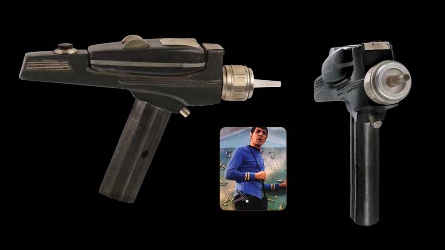 $192,000 | Type-2 Phaser pistol from Star Trek | Auction House: Profiles in History | Sale price: US$192,000 | Official Estimate: Not available | Date of sale: December 11, 2018