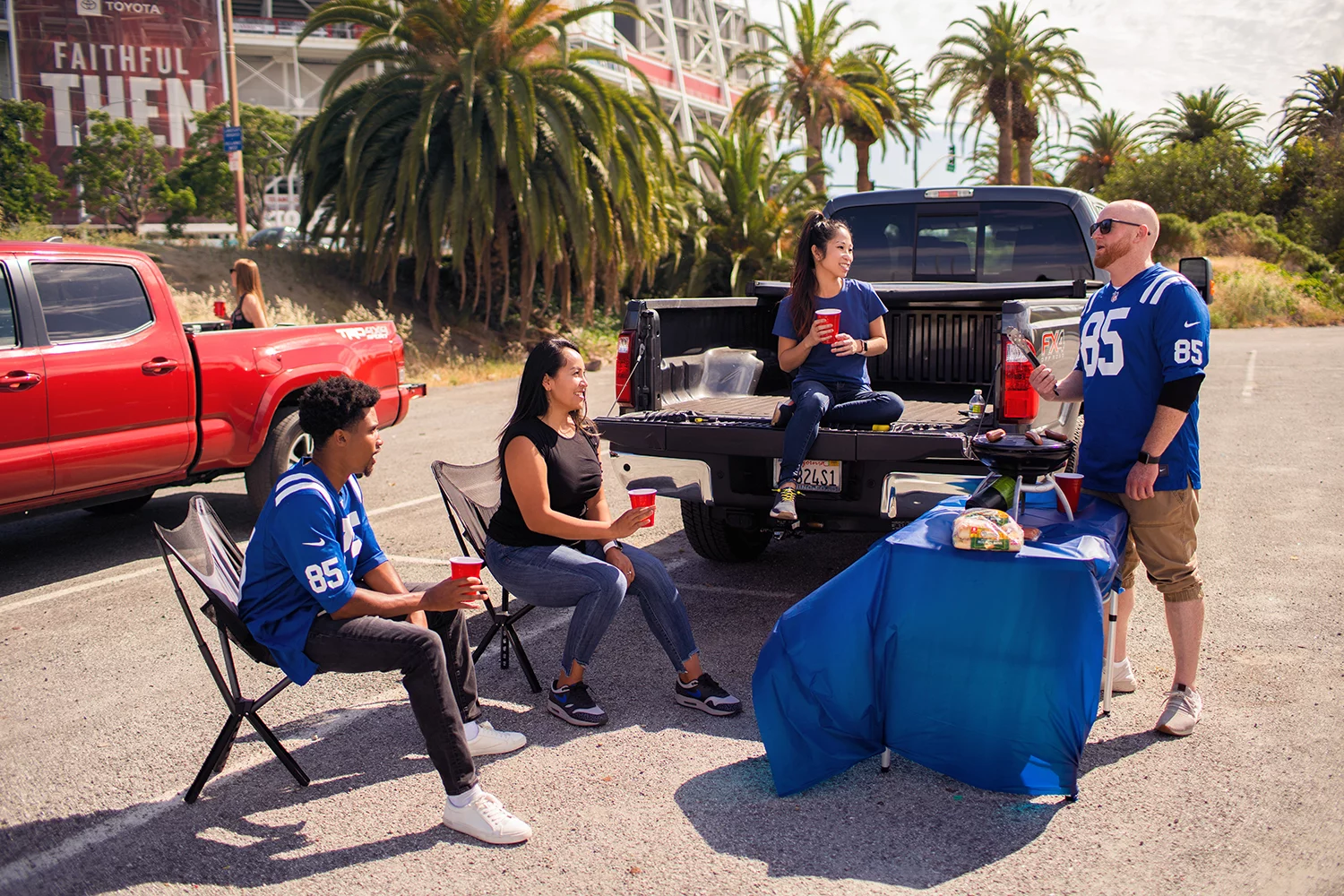 Save space for coolers, awnings, furniture and other tailgating essentials by using the Campster in place of larger folding chairs