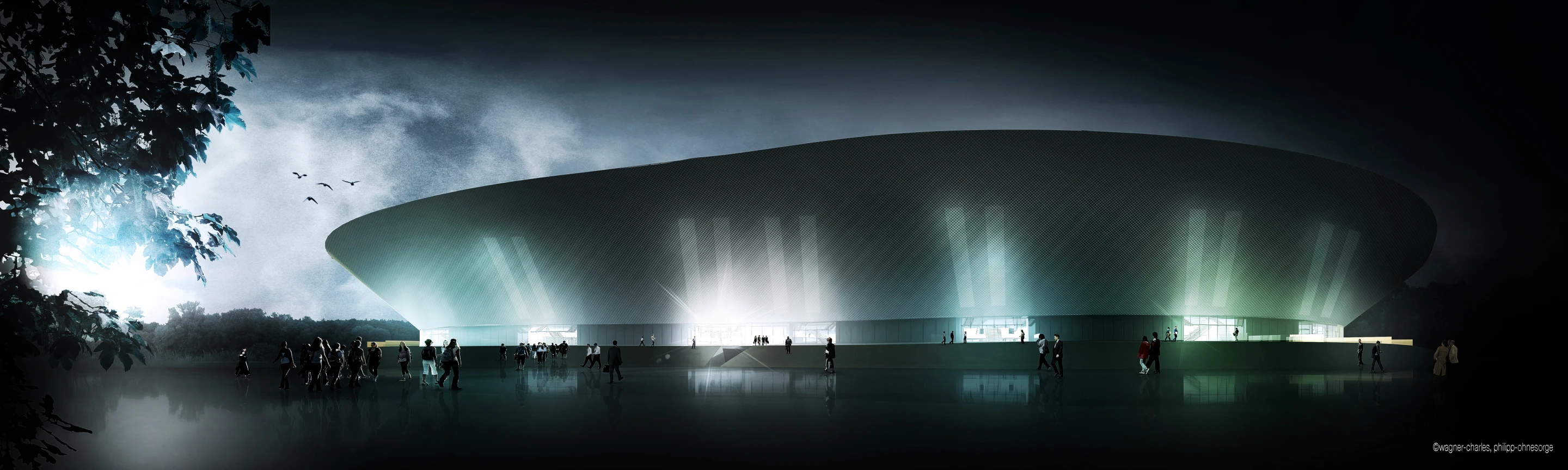 Charles Wagner's bold concept for a figure eight velodrome (Image: Philipp Ohnesorge)
