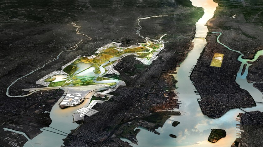 The "New Meadowlands" project calls for the protection of the Little Ferry, Moonachie, Carlstadt, and Teterboro areas from flooding with new flood defences (Photo: Rebuild by Design)