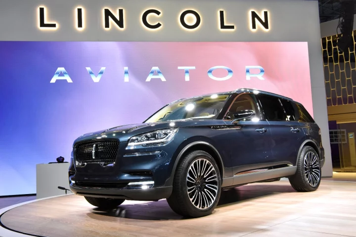 Lincoln debuts the Aviator preview vehicle at the 2018 New York International Auto Show