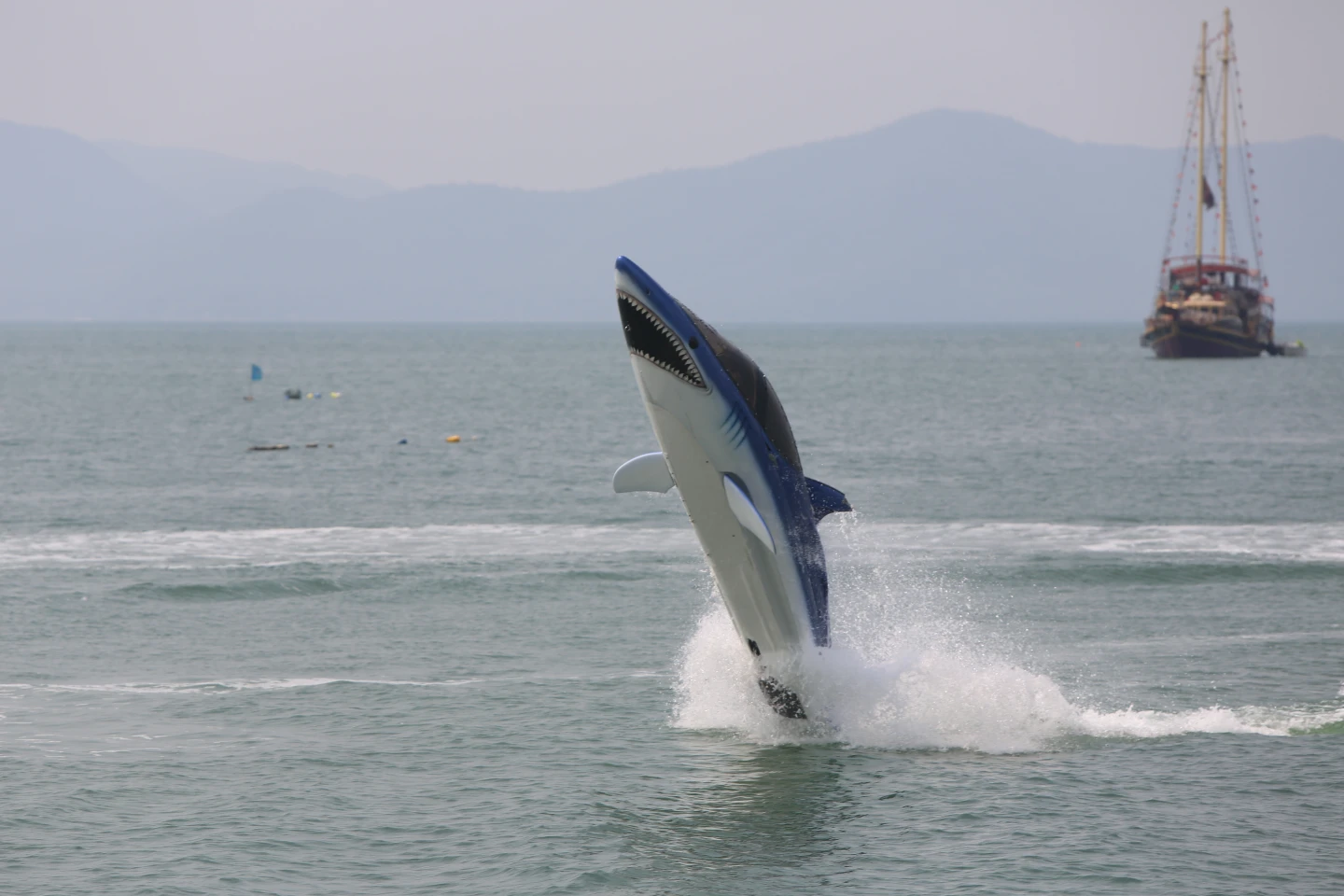 Breaching the water in the Seabreacher X really winds up any audience – indeed, people come out of the woodwork when this baby hits the water. Photo: Husna Namirembe