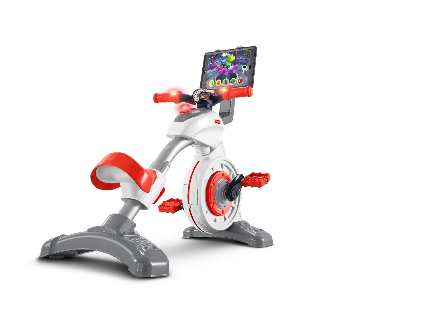 The 2017 Smart Cycle connects wirelessly to a docked tablet or living room TV over Bluetooth and runs app-based learning games