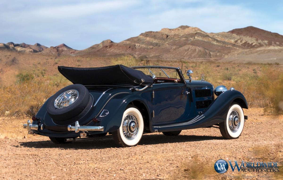 This 1938 Mercedes-Benz 320 Cabriolet sold for $420,000 at Worldwide’s Scottsdale 2018 auction
